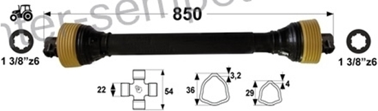 Kardan priključaka direktni 850mm