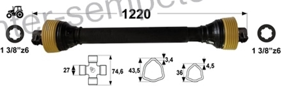 Kardan priključaka direktni 1220mm