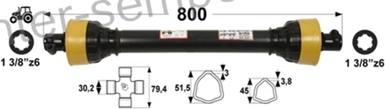 Kardan priključaka direktni 800mm