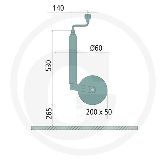 Potporni kotač nosivosti  marke AL-KO 500kg 