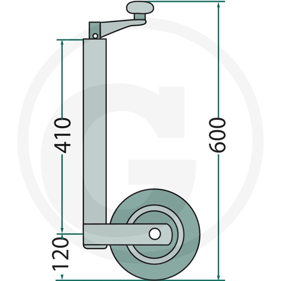 Potporni kotač nosivosti 150kg