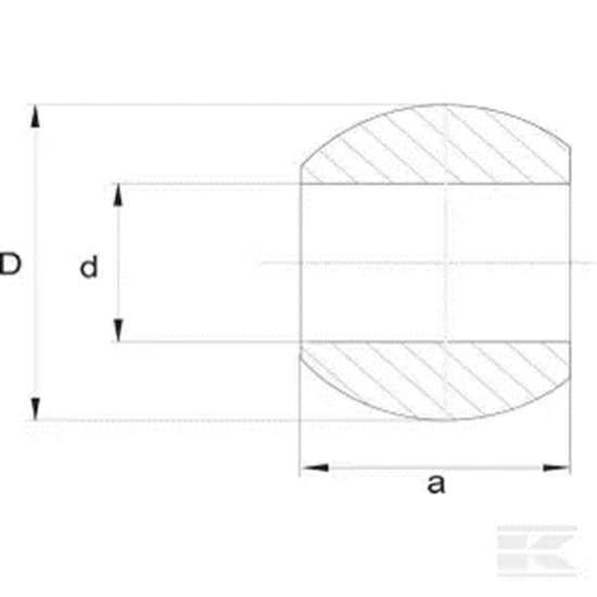 Fotografija proizvoda Kugla donje poluge Cat.2/2 O28.4/56x45mm Kramp