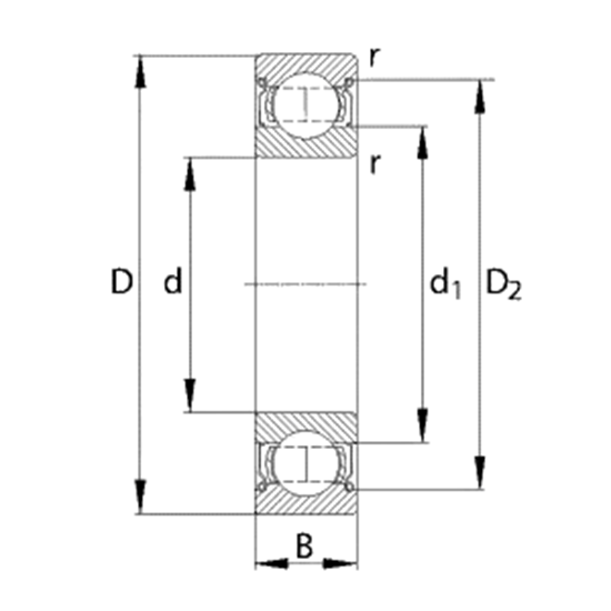 Fotografija proizvoda Ležaj kuglični 6203-2RSH/C317x40x12mm SKF