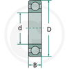 Fotografija proizvoda Ležaj kuglični 6205 s dubokim utorom