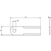 Fotografija proizvoda Nož za sjeckanje slame rot.173x50x4mm O 18mm