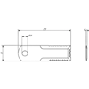 Fotografija proizvoda Nož za sjeckanje slame rot.173x50x4mm O 25mm