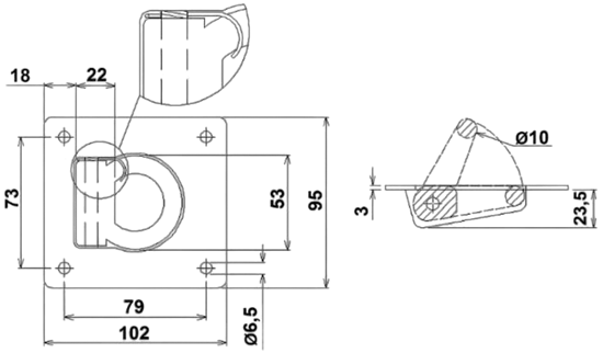 Fotografija proizvoda Kuka za kopčanje 102x95mm.