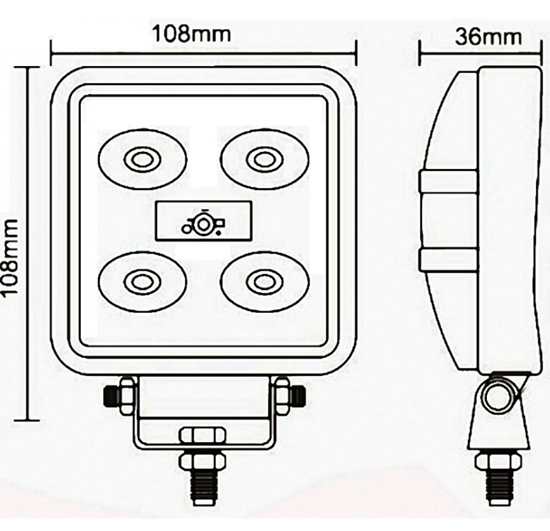 Fotografija proizvoda LED radno svjetlo 10-30 V L2204 5x led