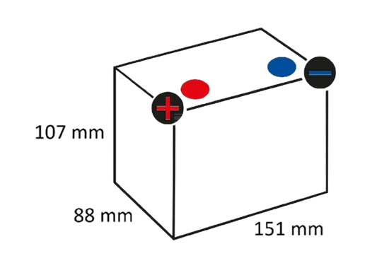 Fotografija proizvoda Akumulator 12 V 8 Ah 120 As kiselinom, Kramp