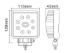 Fotografija proizvoda Radno LED svjetlo, 24W kvadratno bijelo 107x52x136mm 